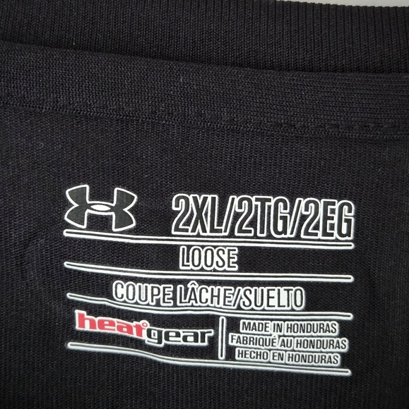 UNDER ARMOUR Always Vicious Workout Running Shirt Loose Fit Black Neon Green 2XL - Picture 6 of 15